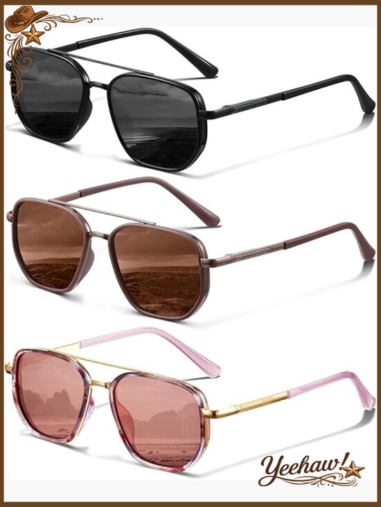 Aviator Sunglasses Polarized UV Protection Vintage Unisex Metal Frame